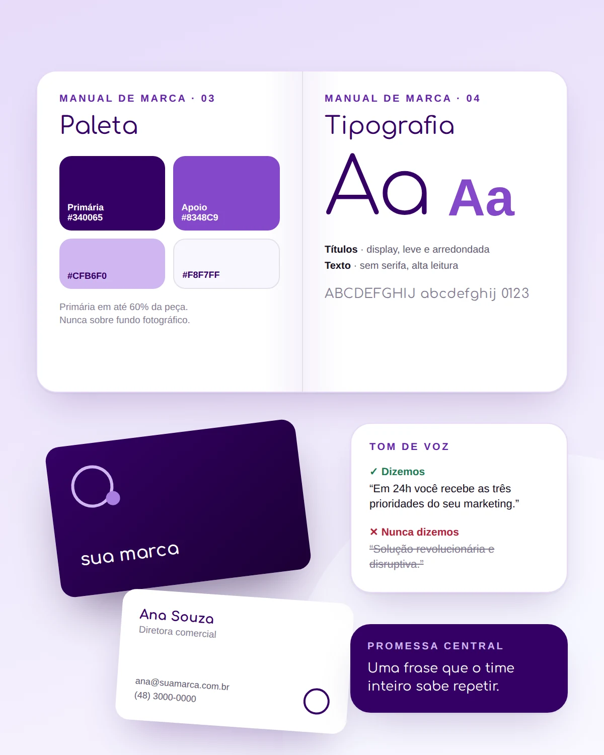 Ilustração do serviço de branding e identidade da Agência AMU